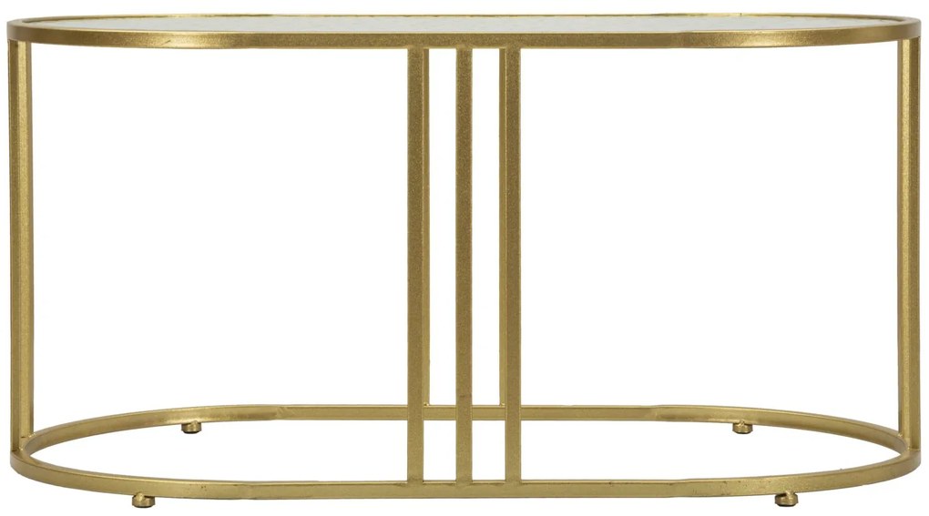 MESA DE CENTRO ANTALIA 90X50X45 CM DOURADA