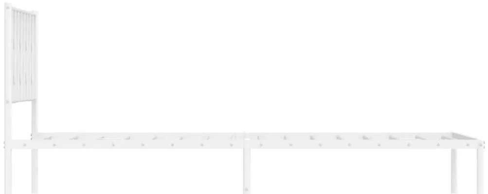 Estrutura de cama em metal com cabeceira 107x203 cm branco