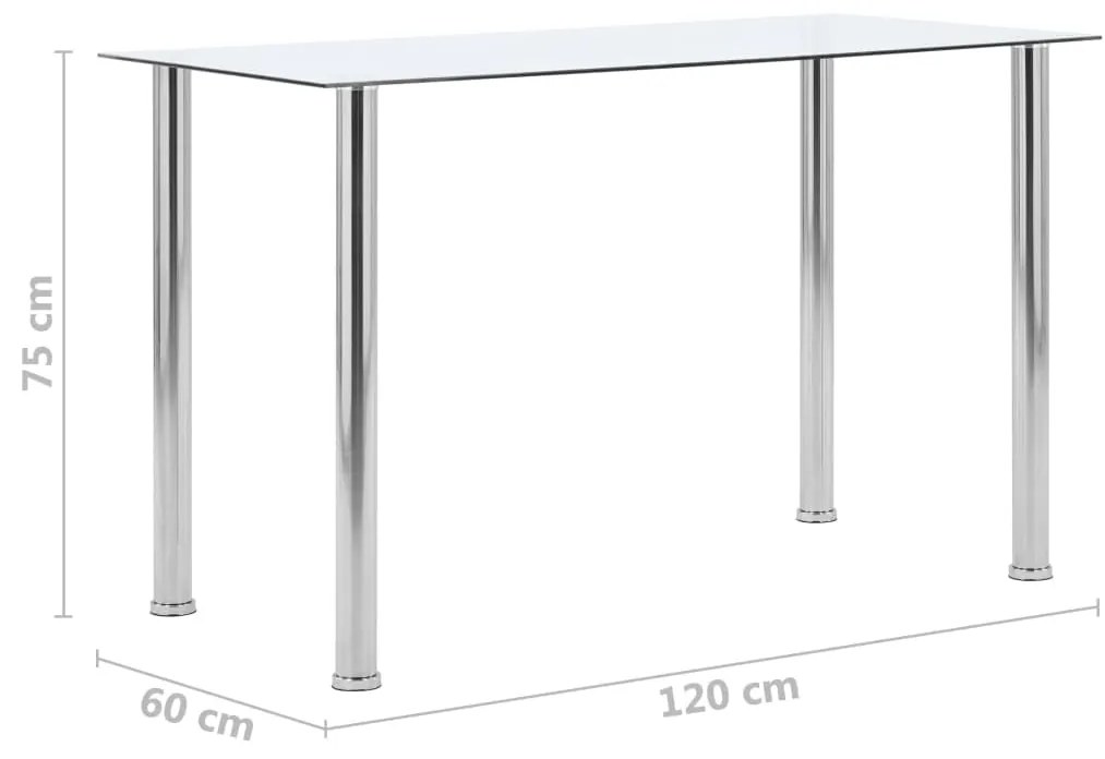 Mesa de Jantar Hart de 120cm em Vidro Temperado Transparente - Design