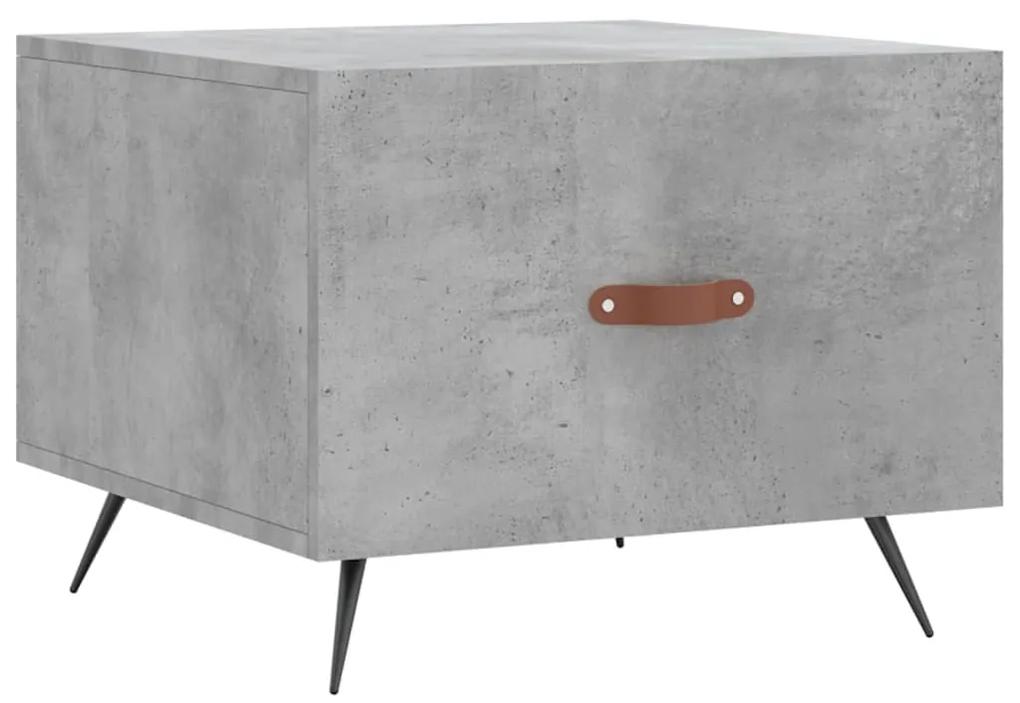 Mesa de centro 50x50x40 cm madeira processada cinza cimento