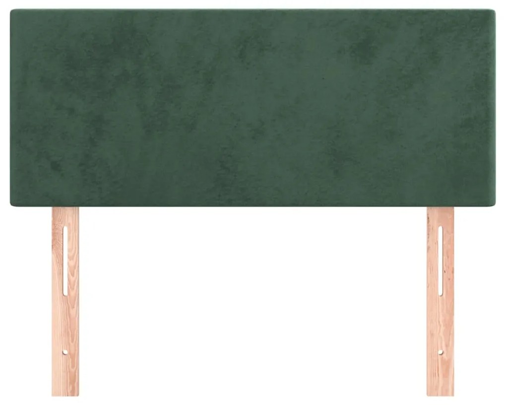 Cabeceira de cama veludo 80x5x78/88 cm verde-escuro