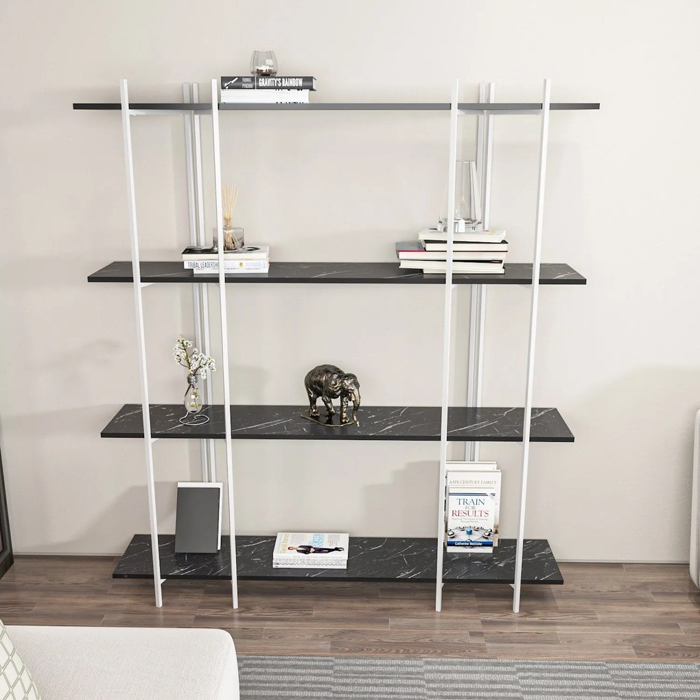 Estante Moss – Preto e Branco – 160x180x29,6 cm