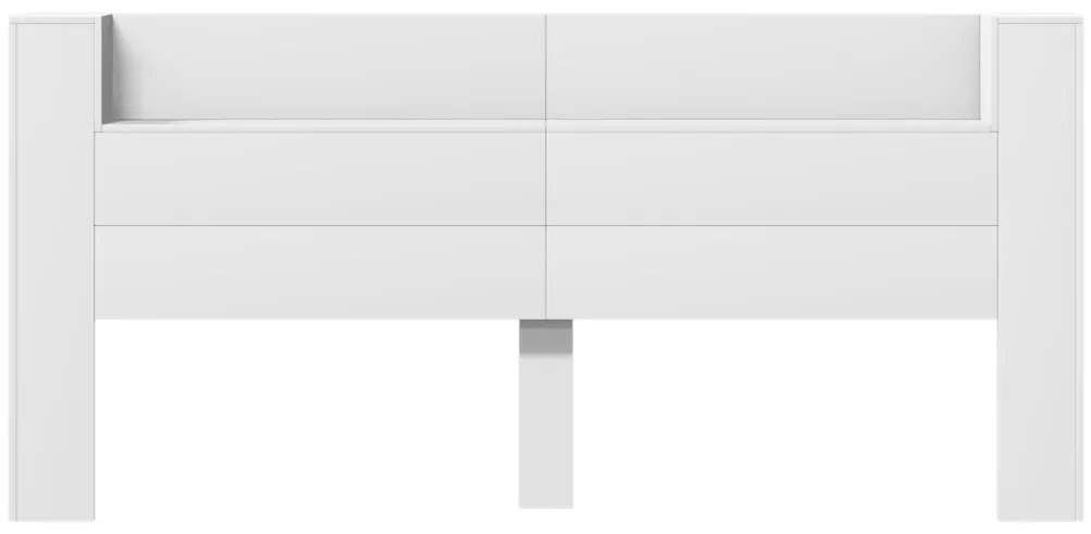 Armário de cabeceira com luzes LED 220x16,5x103,5 cm branco