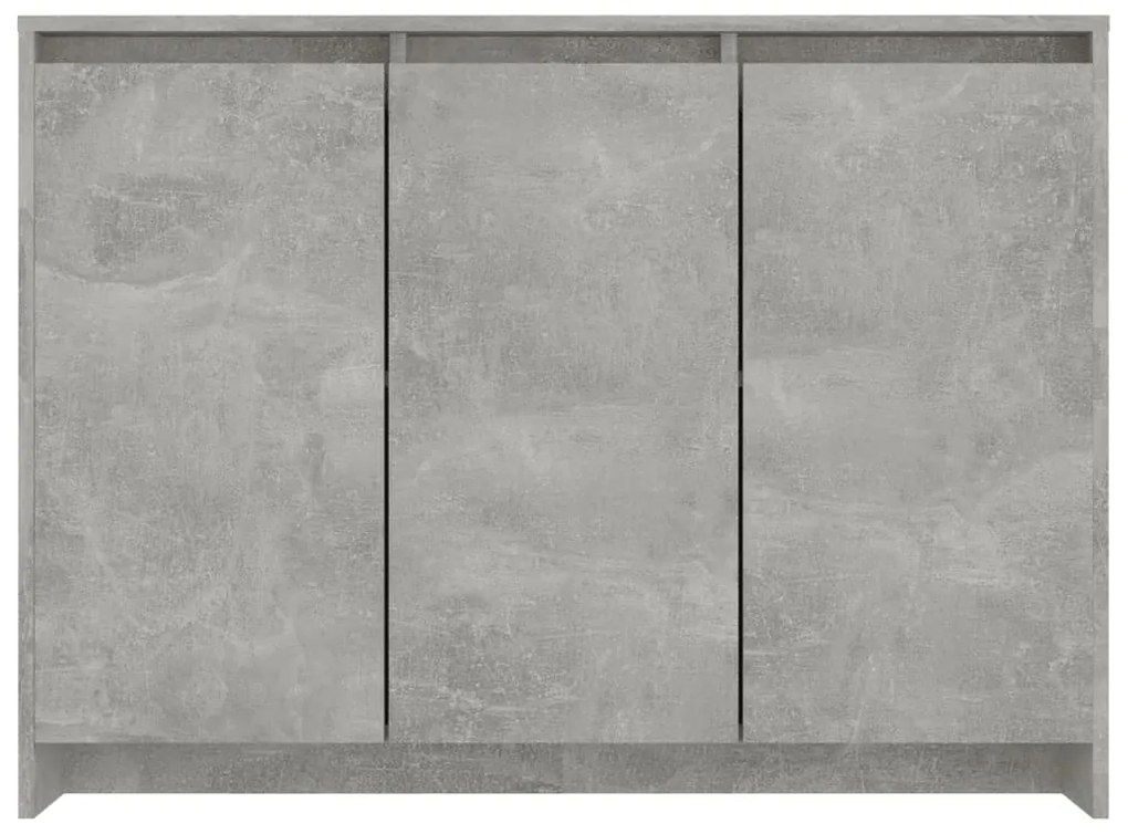 Aparador 102x33x75 cm madeira processada cinza cimento