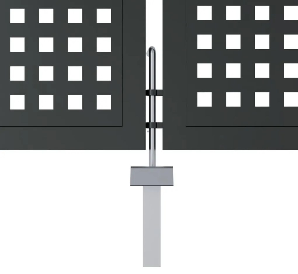 Portão de jardim 300x150 cm aço antracite