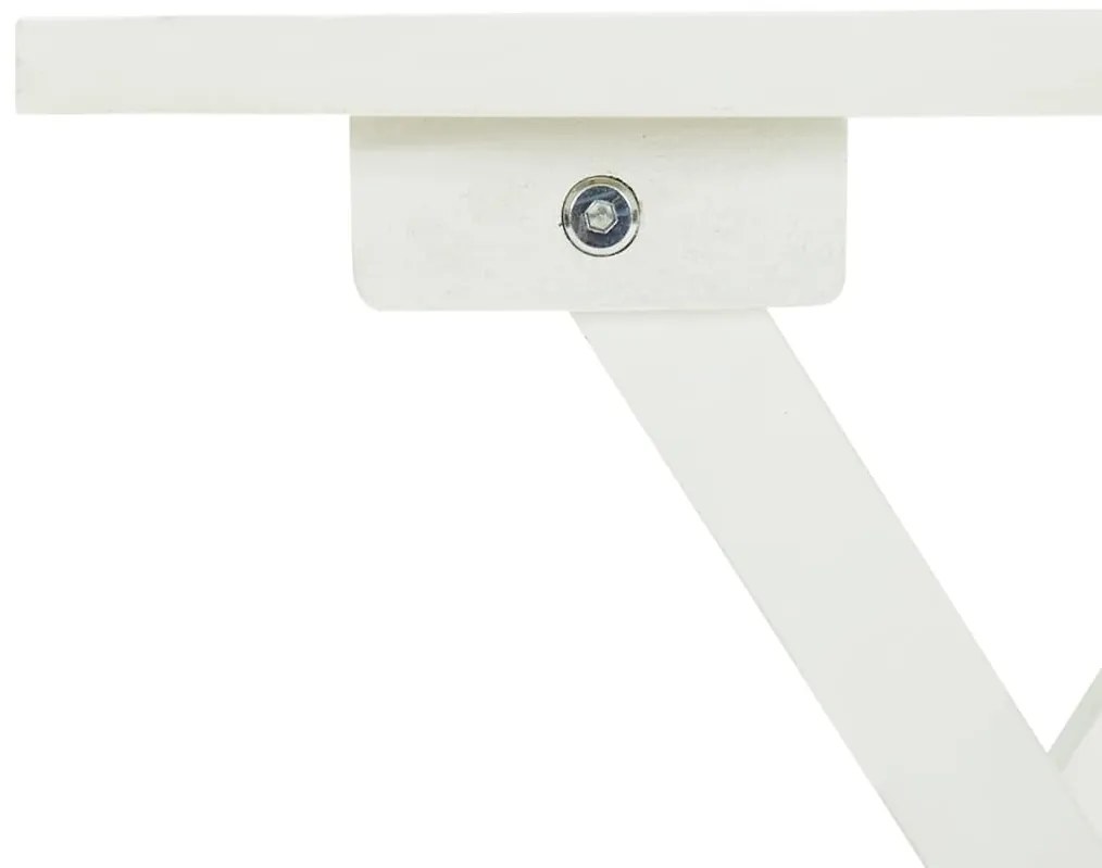 Mesa de bistrô 46x46x47 cm madeira de acácia sólida branco
