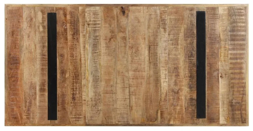 Mesa de jantar 160x80x76 cm madeira de mangueira áspera
