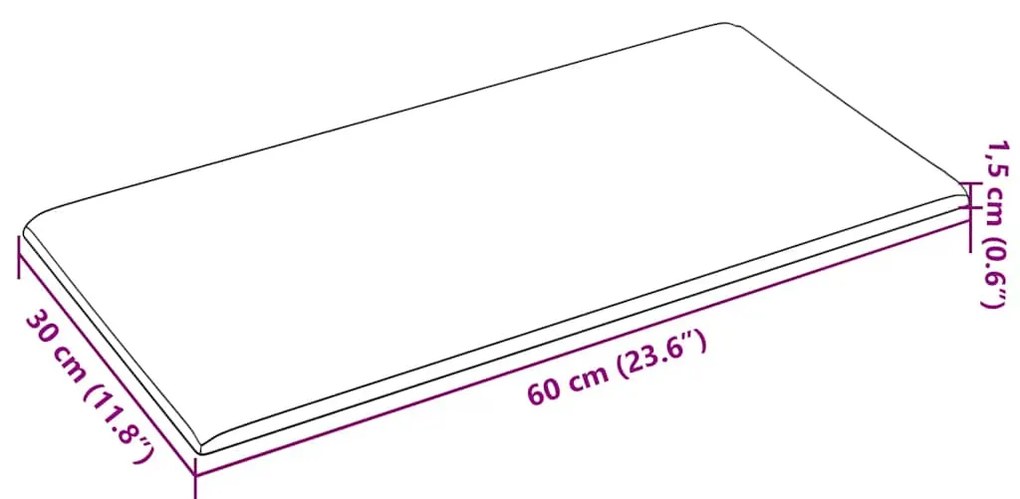 Painel de parede 12 pcs 60x30 cmtecido 2,16 m² cor cinza-escuro