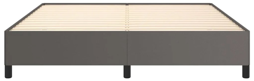 Estrutura de cama 180x200 cm couro artificial cinzento
