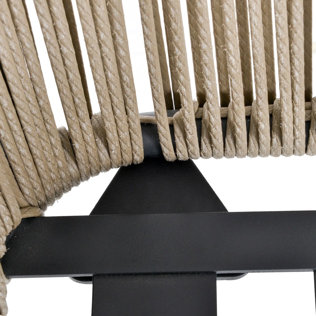 Conjunto de Móveis de Vime Conjunto de Móveis para Jardim 3 Peças Mesa