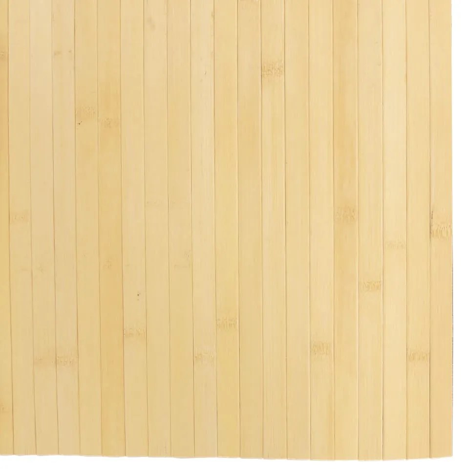 Tapete retangular 80x200 cm bambu cor natural clara