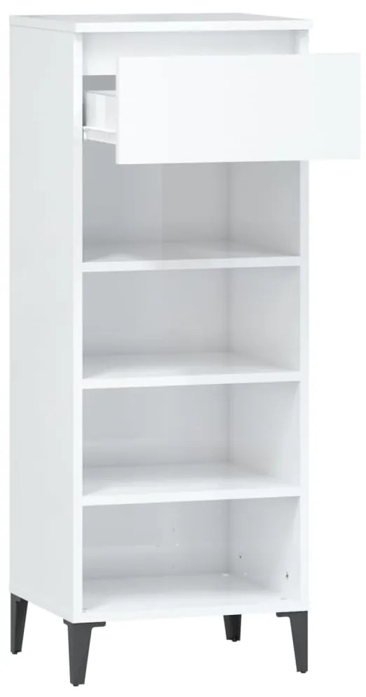 Sapateira 40x36x105 cm derivados de madeira branco brilhante