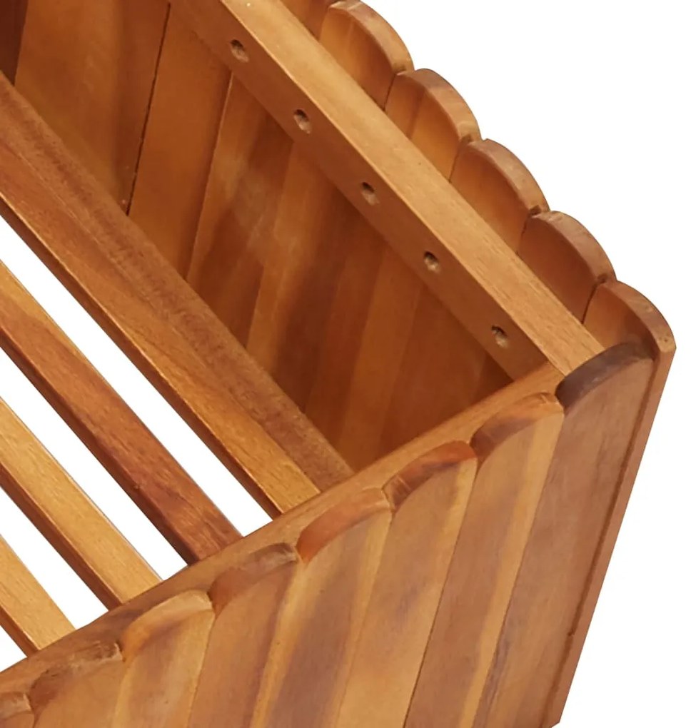 Vaso/floreira de jardim 100x100x25 cm madeira de acácia maciça