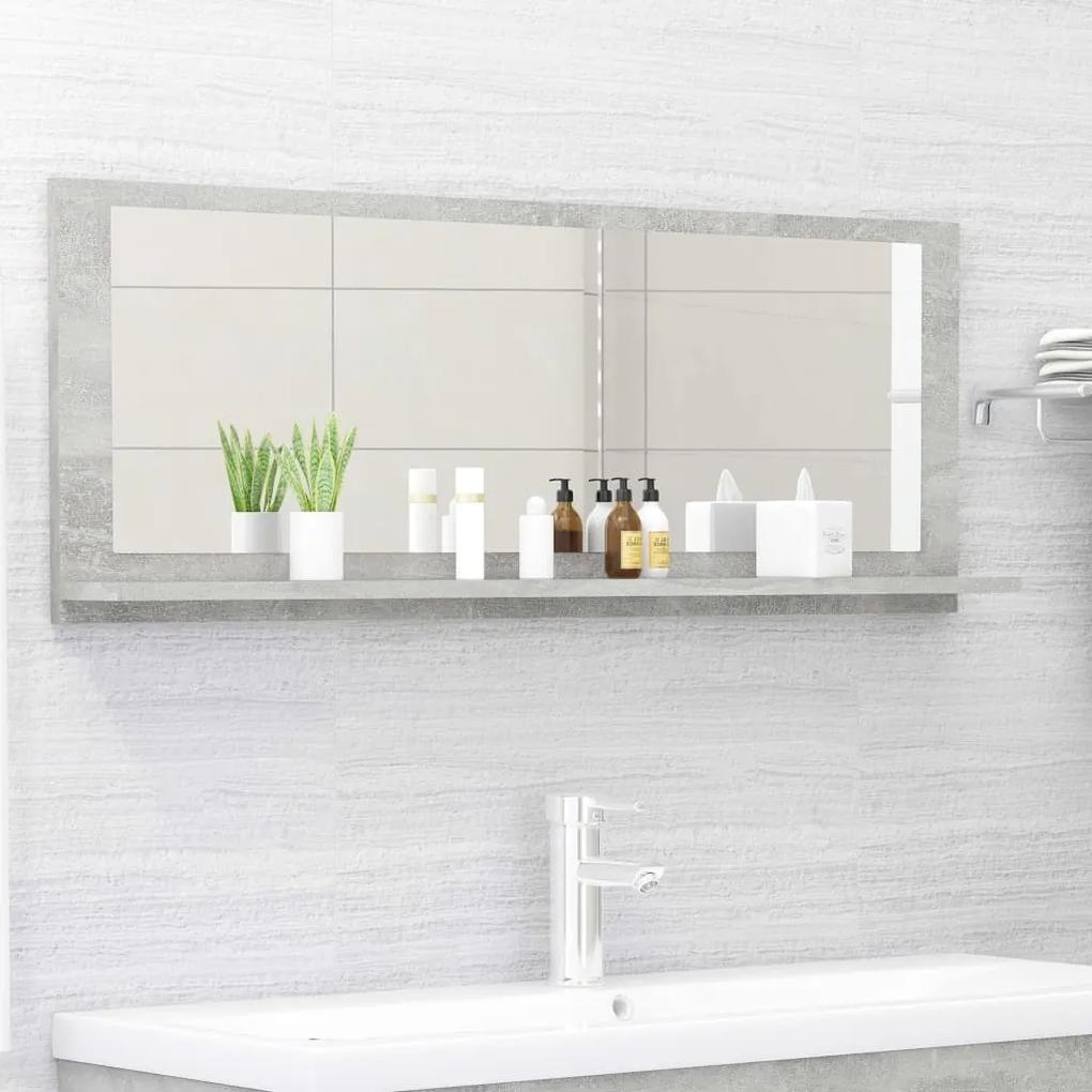 Espelho de casa de banho 100x10,5x37 cm contrapl. cinza cimento