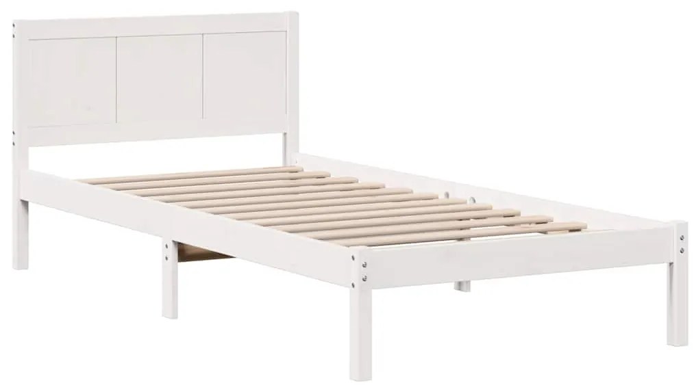 Estrutura de Cama Branca de Madeira Branca Madeira 100 x 200 cm