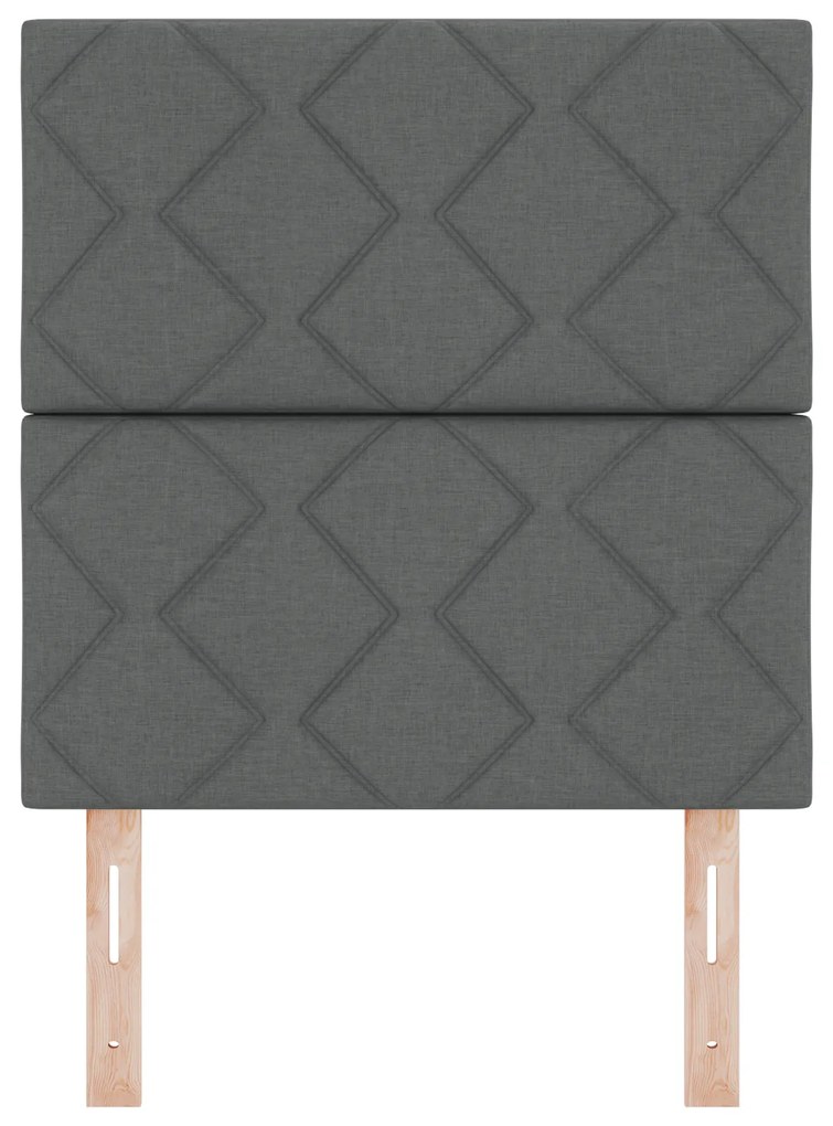 Cabeceira vidaXL Design Blocos de Diamante Cinza Escuro 80 cm Tecido,