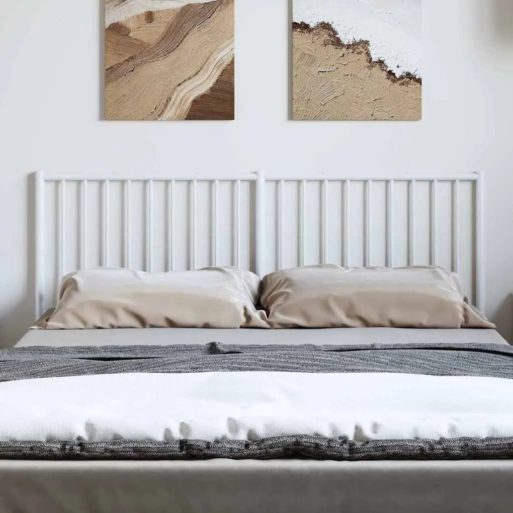 Cabeceira de cama 150 cm metal branco