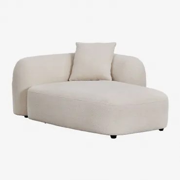 Módulo Chaise Longue Direito Para Sofá Modular Em Chenille Coco Chenille Grossa Branca - Sklum