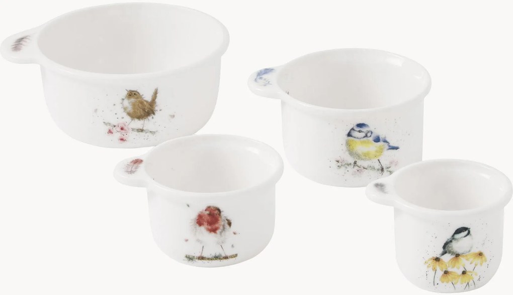 Copos medidores em porcelana Fine Bone China Royal Worcester, conjunto de 4