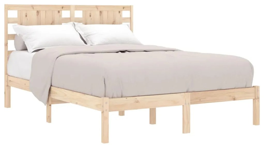 Estrutura de cama pequena casal 120x190 cm pinho maciço