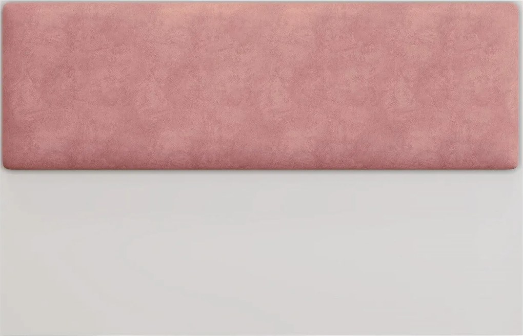 Cabeceira de Cama LUX – 160x5x90 cm – MDP Branco e Tecido Velvet Rosa