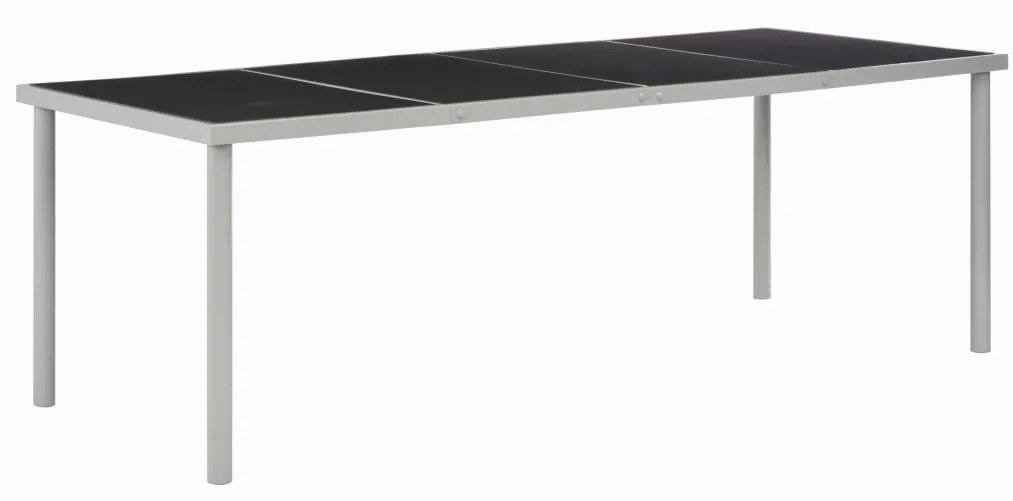 vidaXL Mesa de jardim 220x90x74,5 cm preto