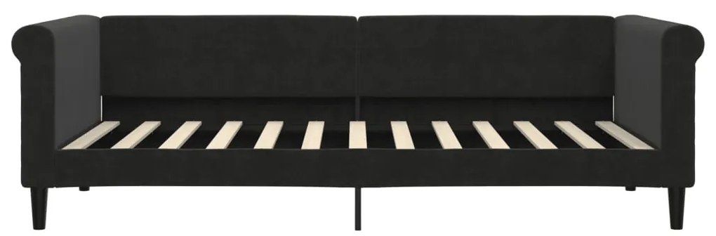 Sofá-cama 90x200 cm veludo preto