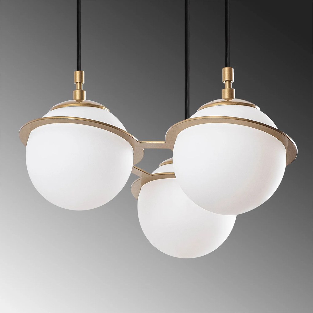 Candeeiro Suspenso Hug – Dourado – 36 x 167 cm