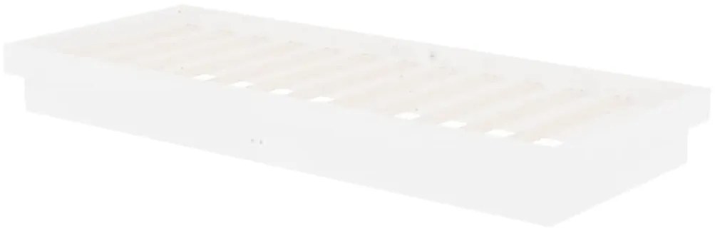 Estrutura cama pequena solteiro 75x190 cm madeira maciça branco