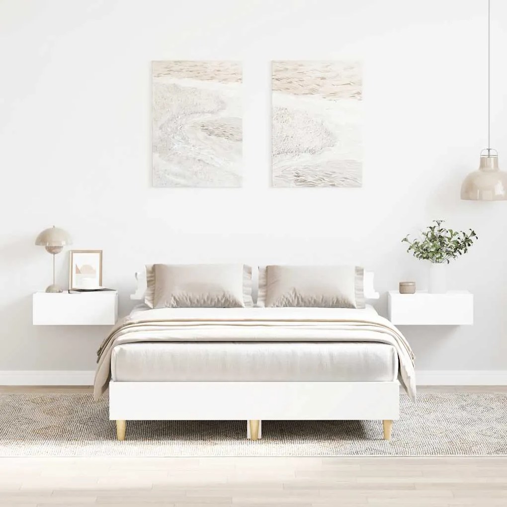 Estrutura de cama sem colchão 135x190 cm branco