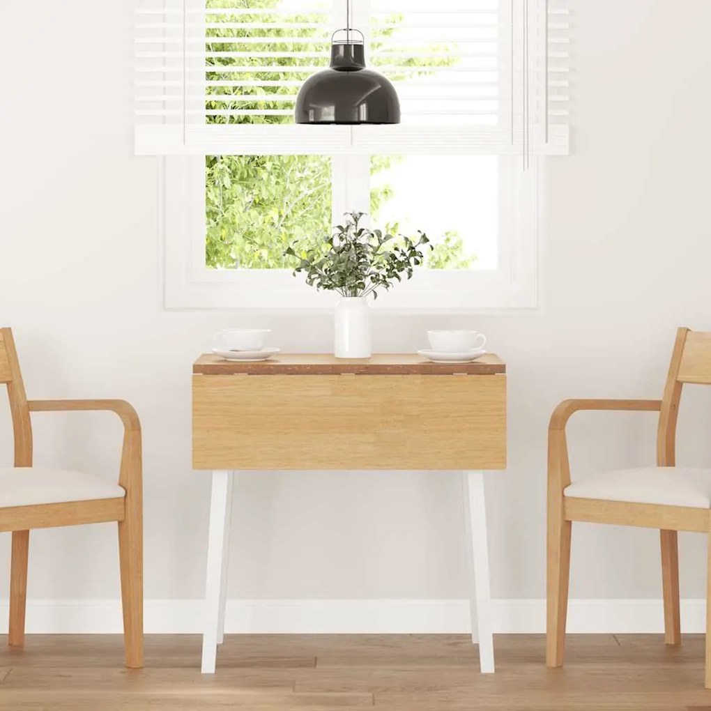 Mesa de jantar madeira seringueira maciça branco