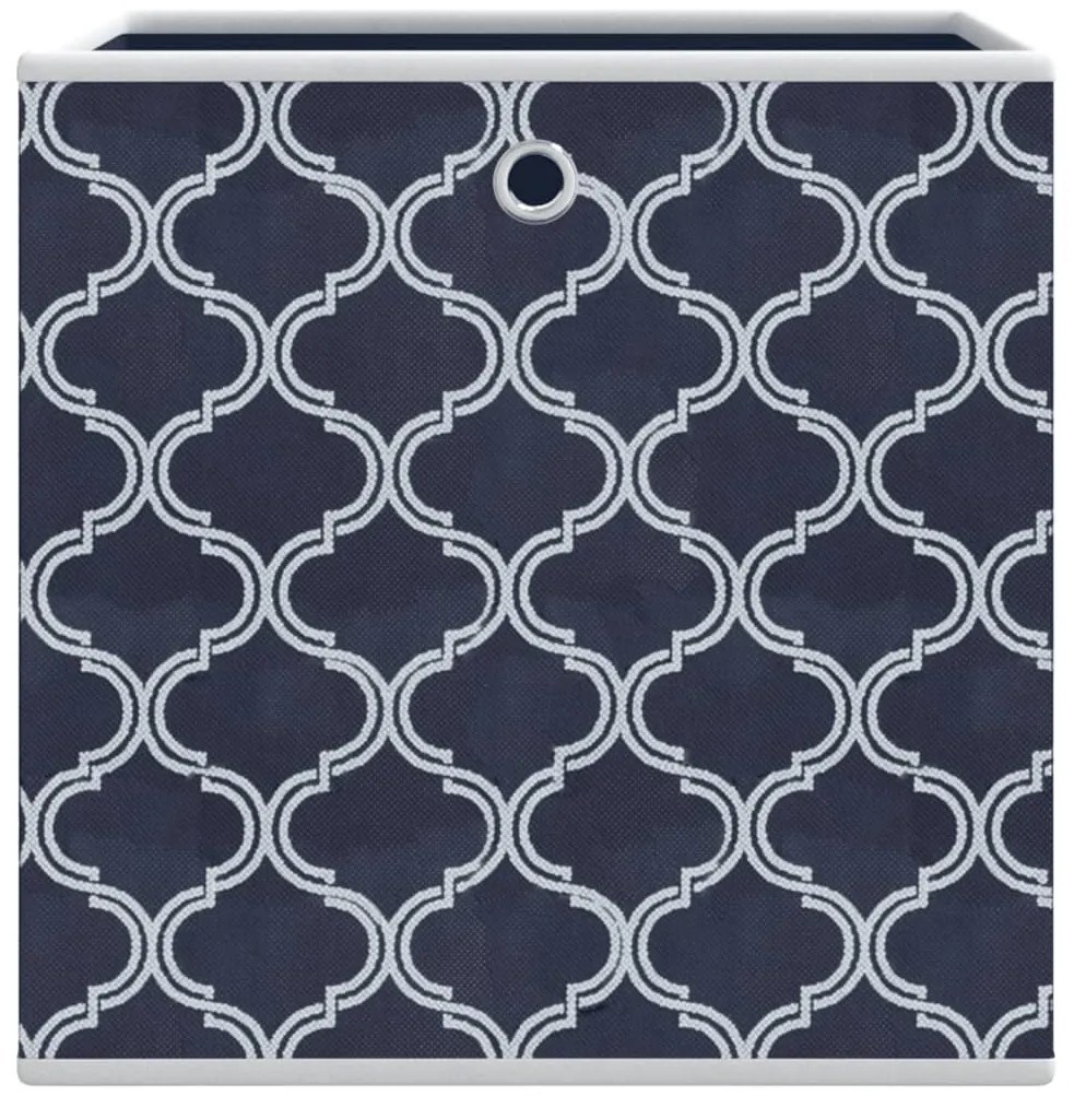 Caixas de arrumação dobráveis 4 pcs 32x32x32 cm TNT azul