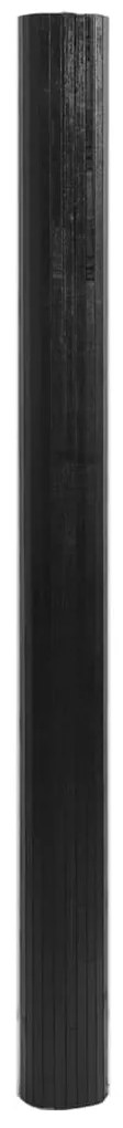 Tapete retangular 80x500 cm bambu preto