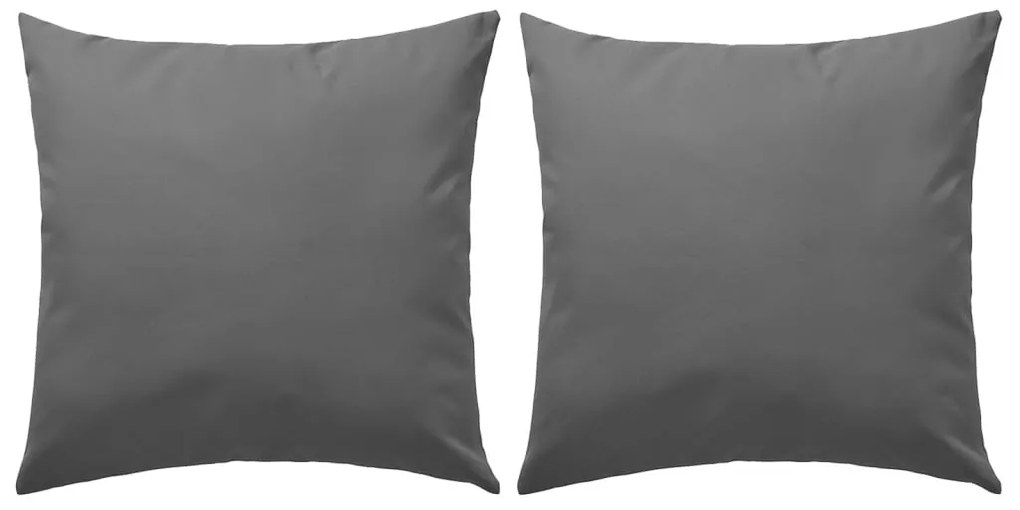 vidaXL Almofadas para exterior 2 pcs 45x45 cm cinzento