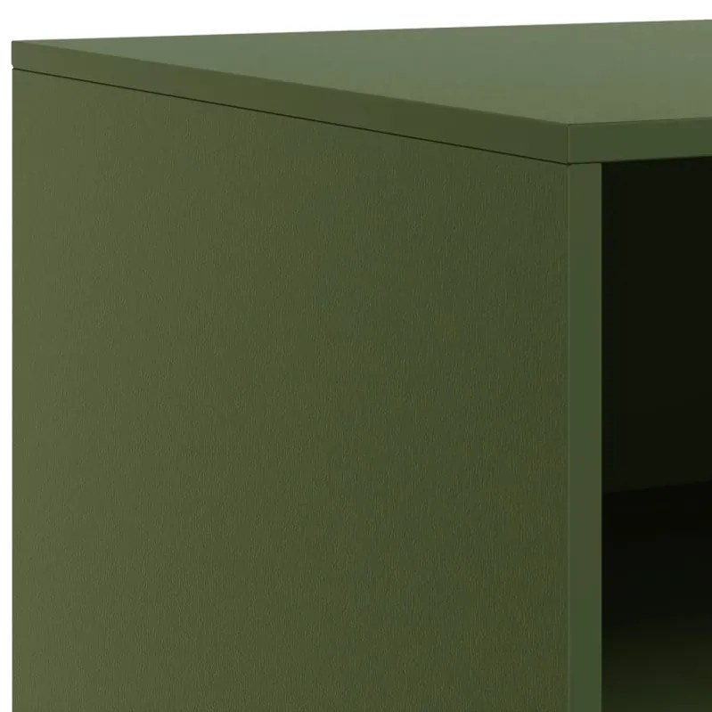 Móveis de TV 2 pcs 67x39x44 cm aço verde azeitona