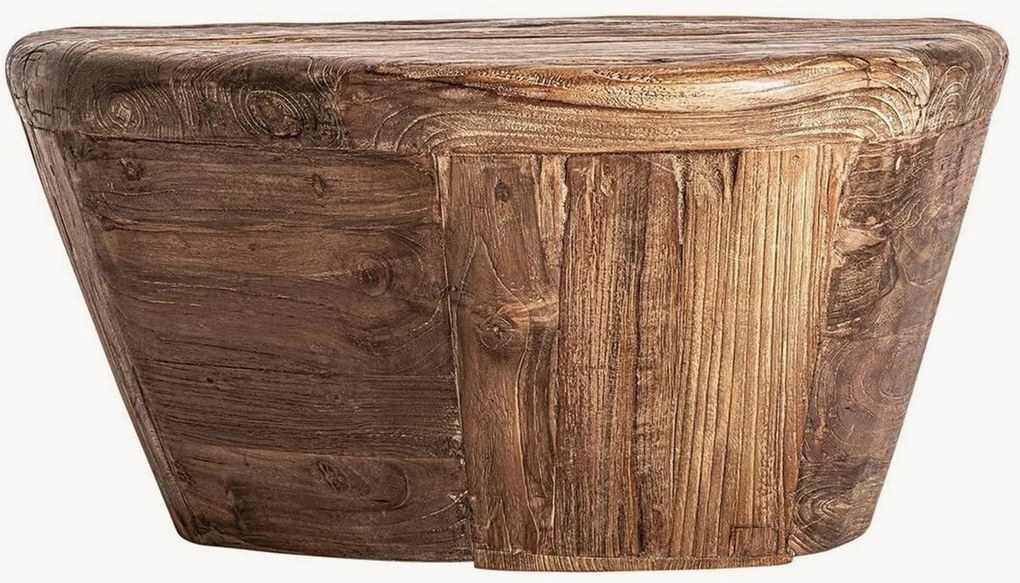 Mesa de centro oval em madeira de teca Lestans