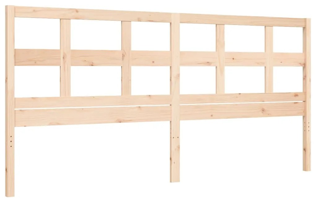 Cama sem colchão 200x200 cm madeira de pinho maciça
