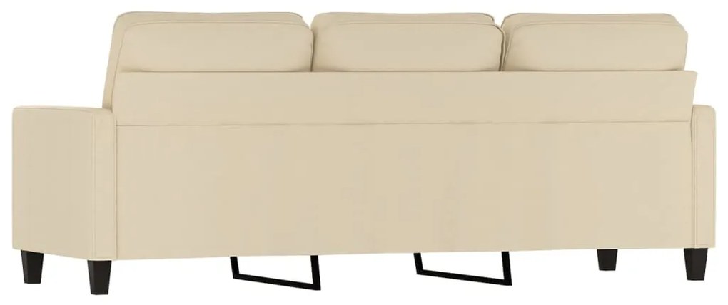 Sofá de 3 lugares tecido 180 cm cor creme
