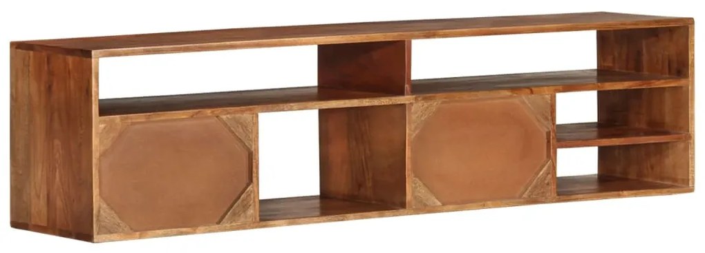 Móvel de TV 140x30x35 cm madeira de acácia maciça