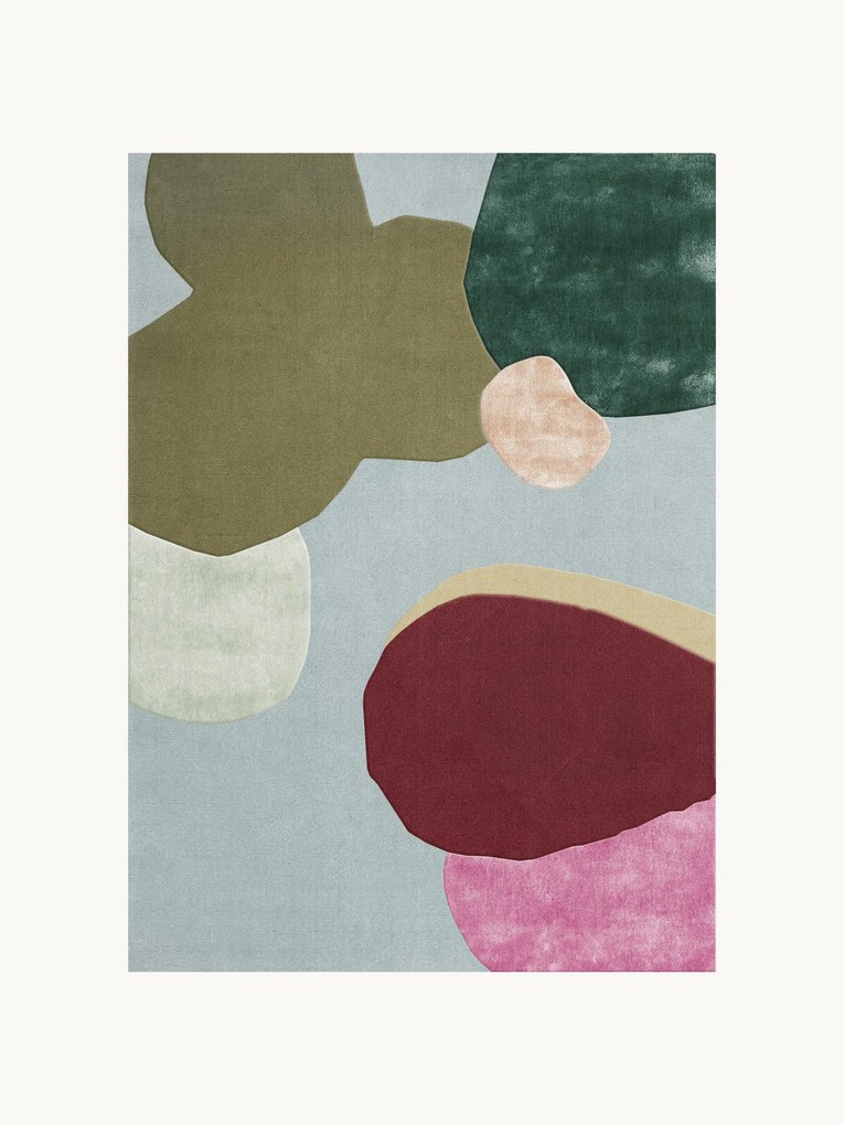 Tapete em lã artesanal de pelo comprido Secret Garden