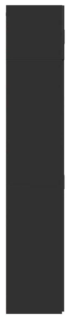 Armário de arrumação 70x42,5x225 cm derivados de madeira preto