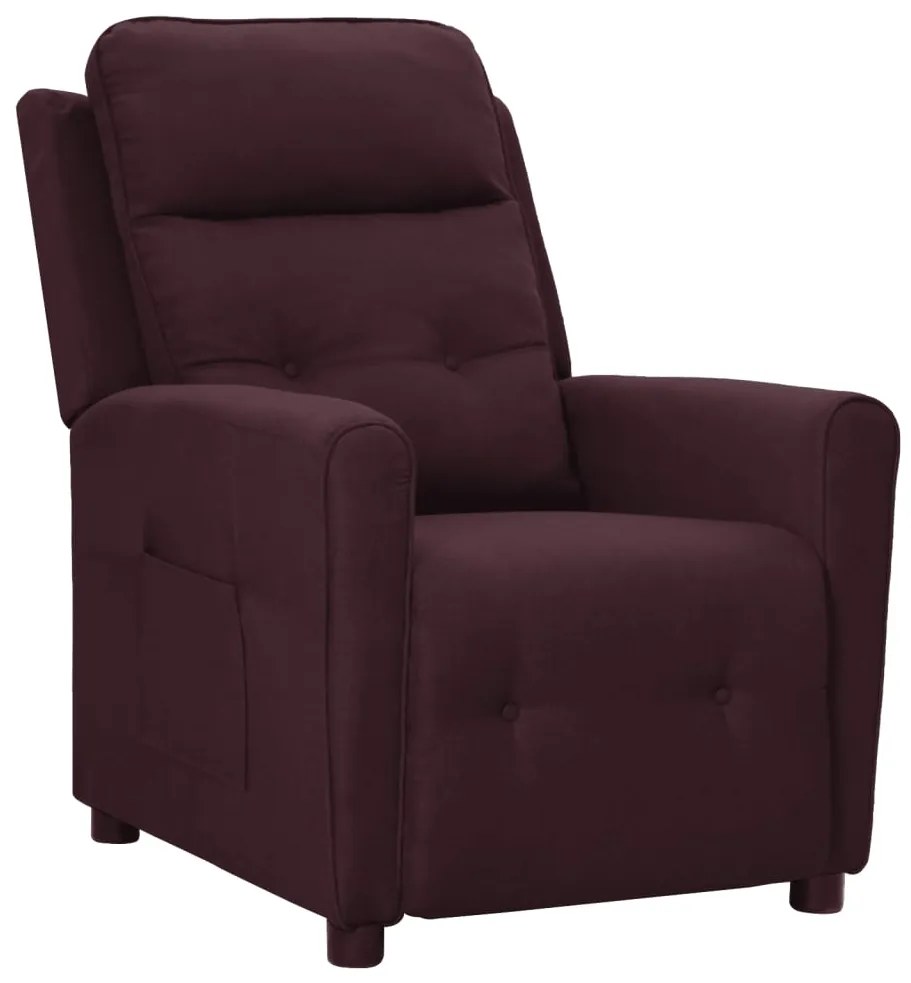 vidaXL Poltrona reclinável tecido roxo