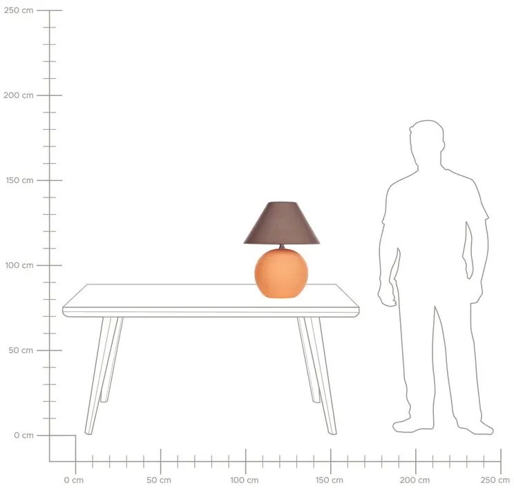 Candeeiro de mesa em cerâmica laranja 41 cm LIMIA Beliani