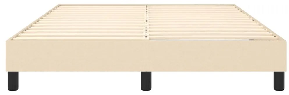Estrutura de cama sem colchão 140x200 cm tecido cor creme