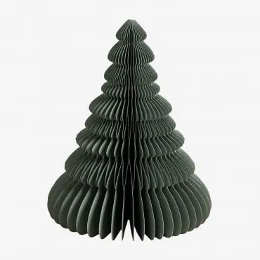 Pack de 3 Árvores de Natal em Papel Noelle Baía verde & ↑24 cm - Sklum
