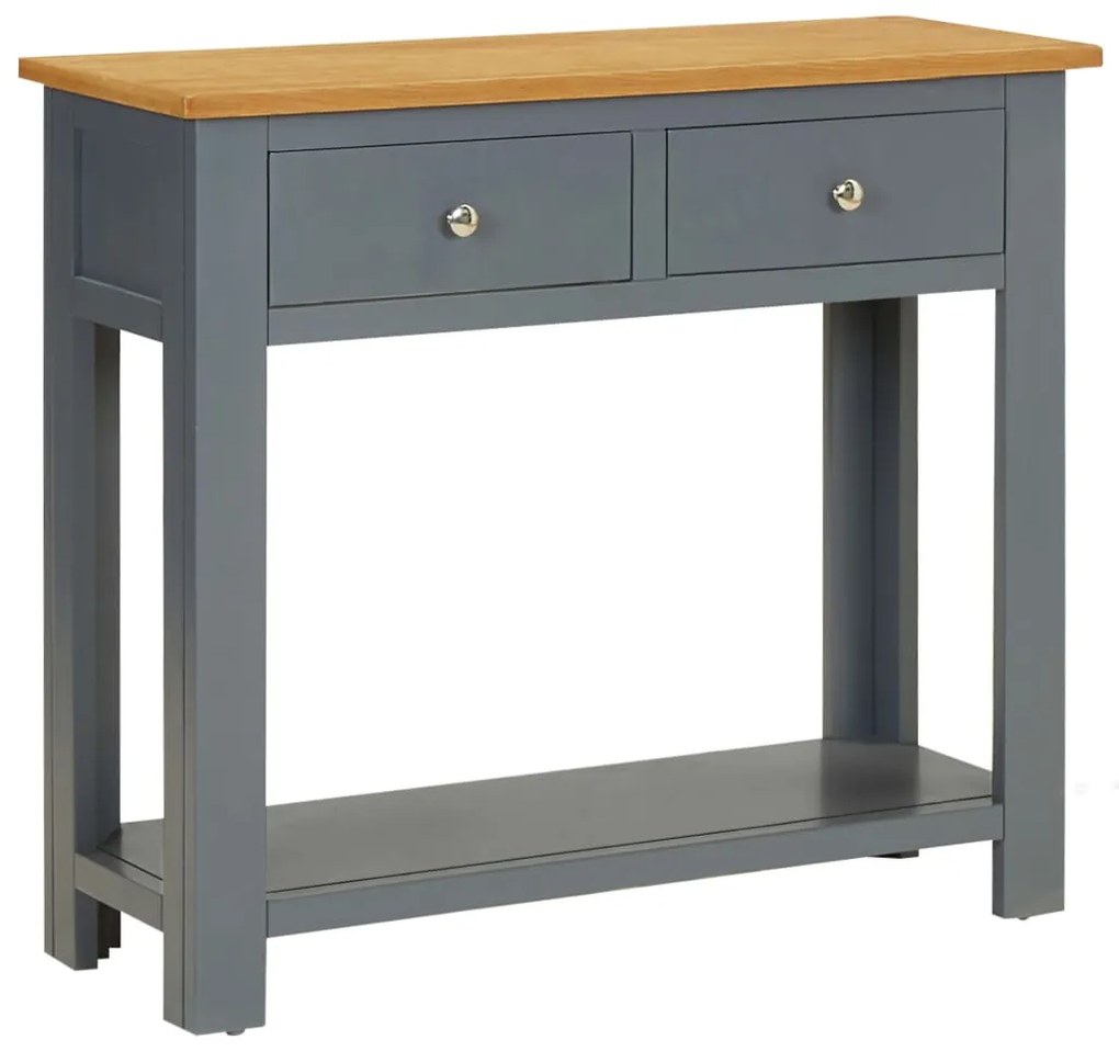 vidaXL Mesa consola 83x30x73 cm madeira de carvalho maciça