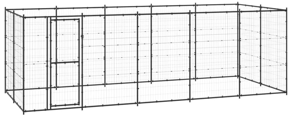 Canil de exterior 12,1 m² aço