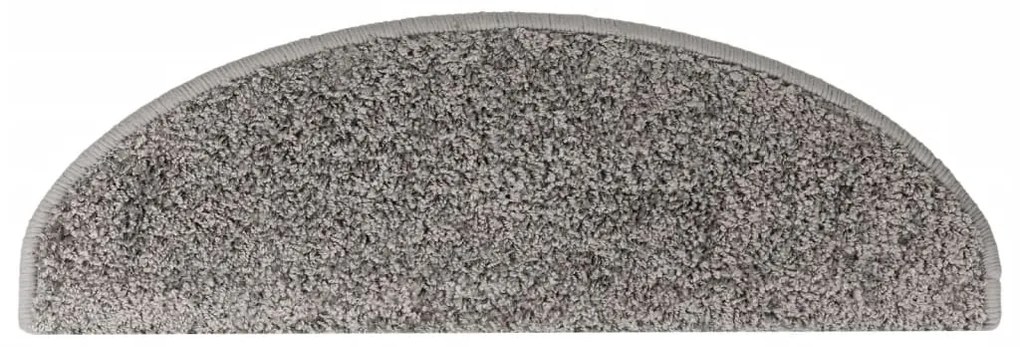 Tapetes de escada 15 pcs 65x21x4 cm cinzento