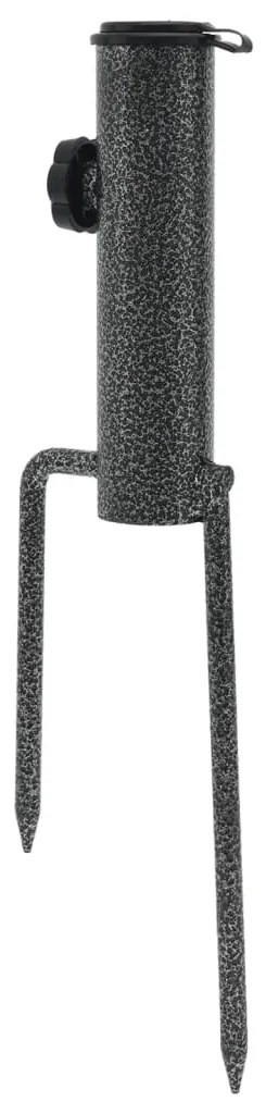 Suportes de guarda-sol c/ espigões 2 pcs 9x35cm aço galvanizado