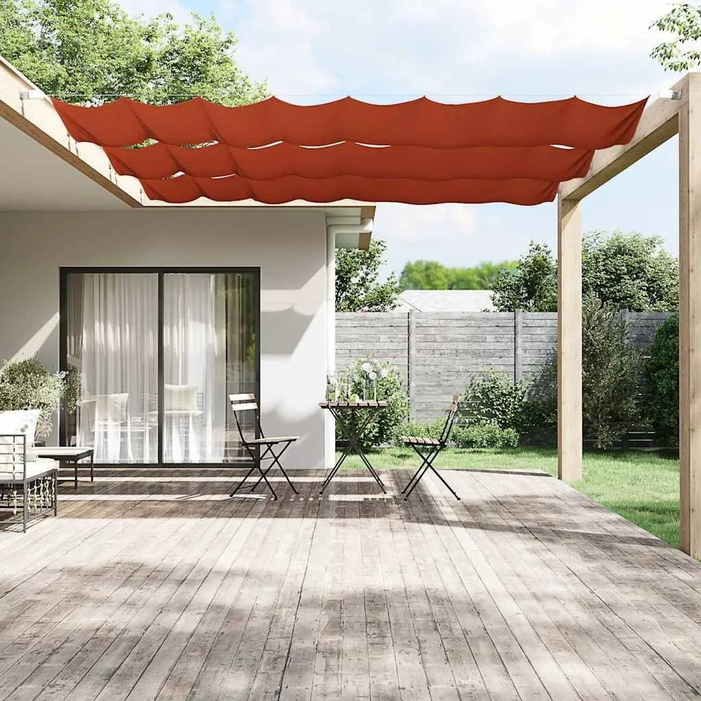 Toldo vertical 60x600 cm tecido oxford cor terracota